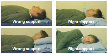 Sleep with a supporting pillow